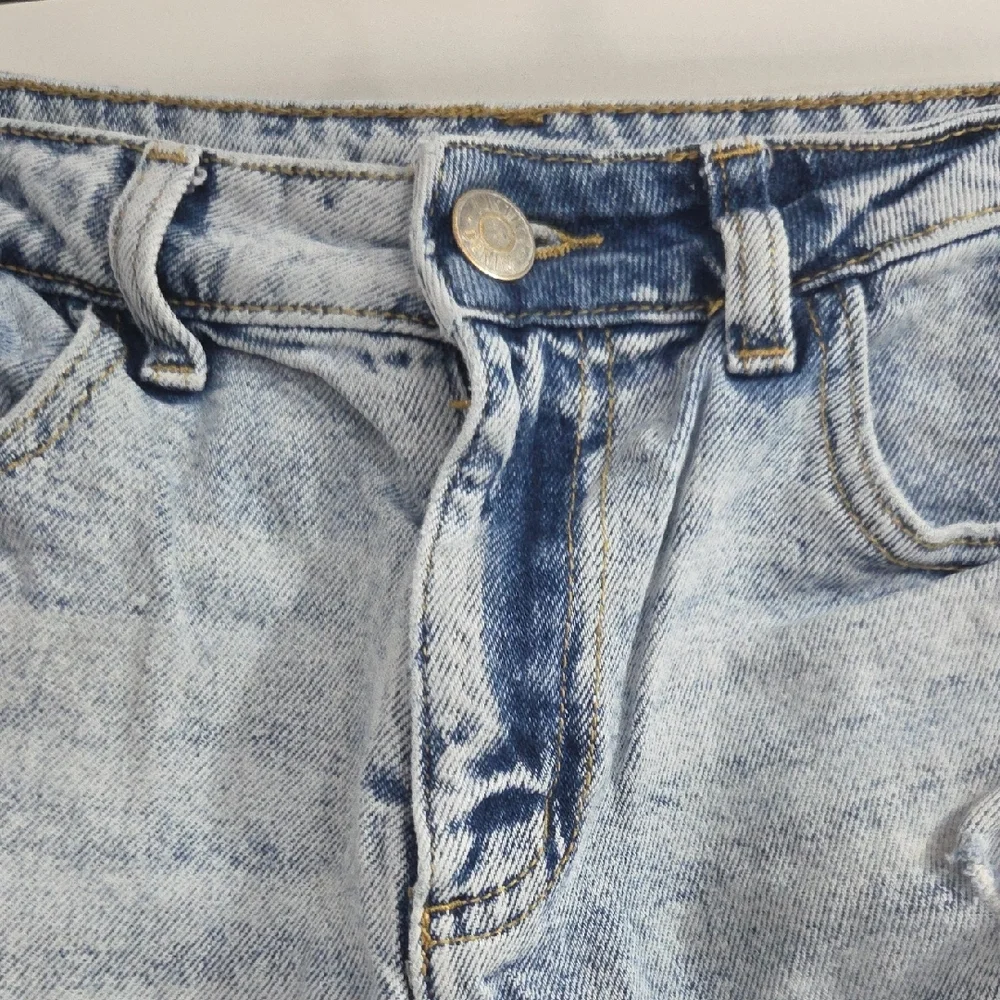 Justice Light Blue Distressed Jean Shorts